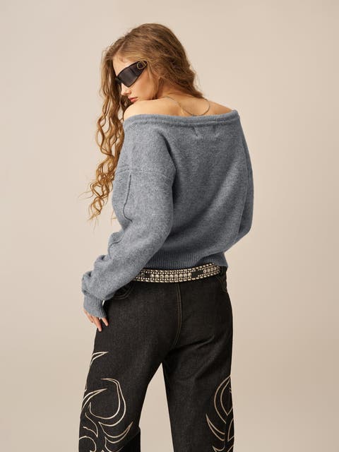 Off-the Shoulder Cardigan