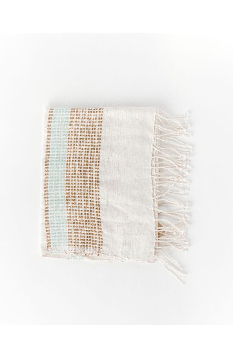 Creative Women Camden Cotton Hand Towel, Main, color, Sand/Azure