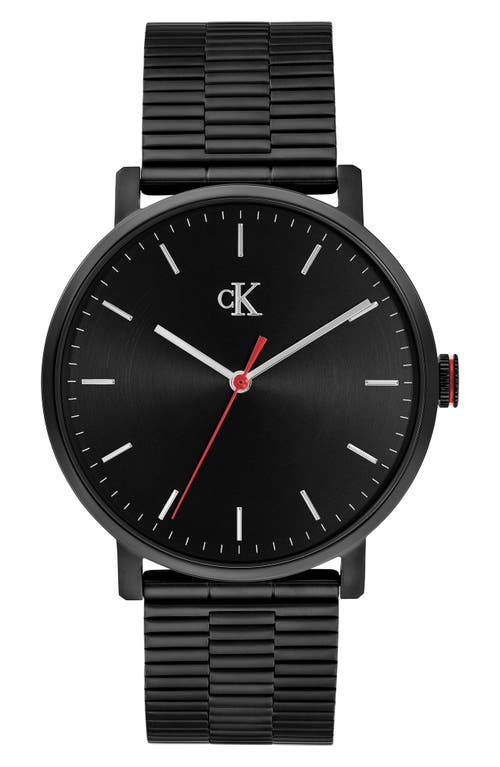 Calvin Klein CK Real Mesh Strap Watch, 40mm in Black at Nordstrom
