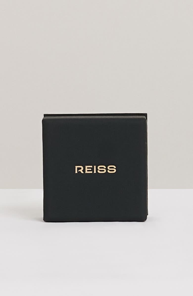 Reiss Grace Graphic Hoop Earrings, Alternate, color, Gold Tone