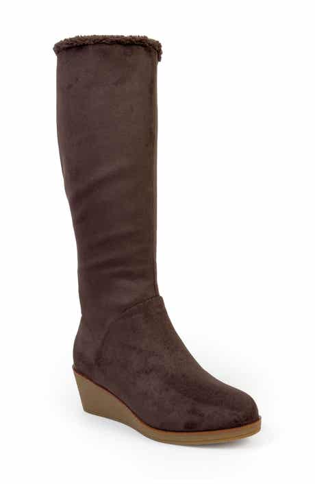 Aerosoles Binocular Faux Shearling Lined Wedge Boot