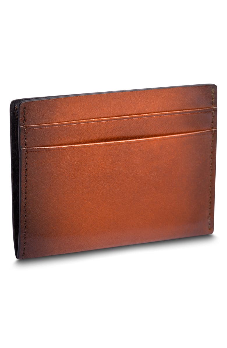Bosca Hard Burn Leather Card Case, Alternate, color, 
