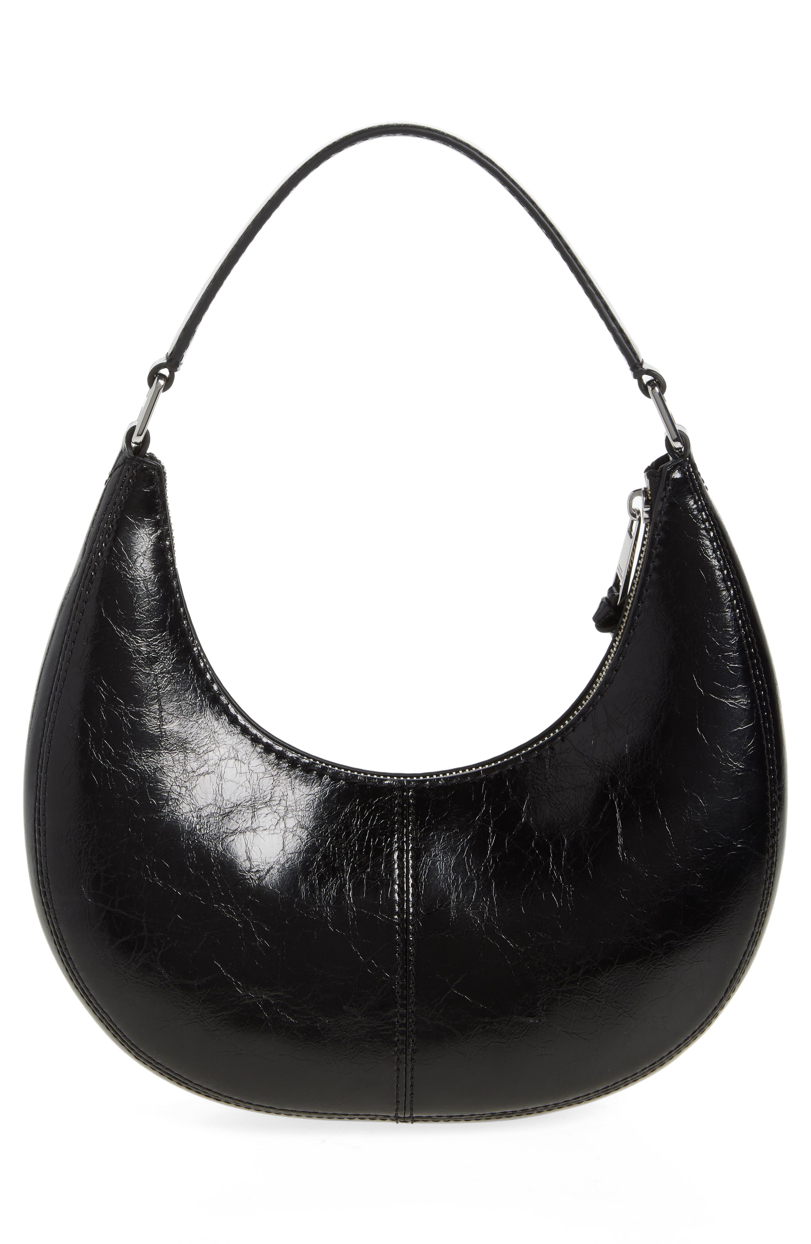Marc Jacobs Small Crescent Shoulder Bag, Alternate, color, Black