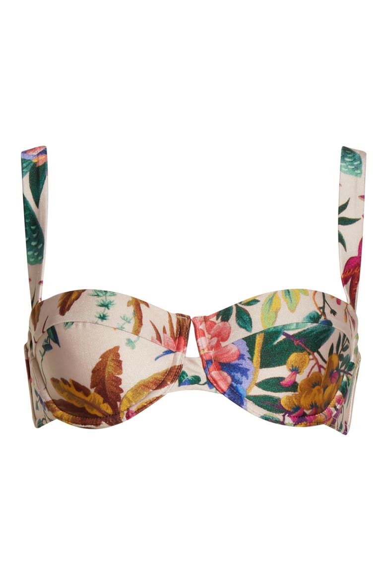 Tropicana Balconette Bikini Top, Alternate, color, CREAM FLORAL