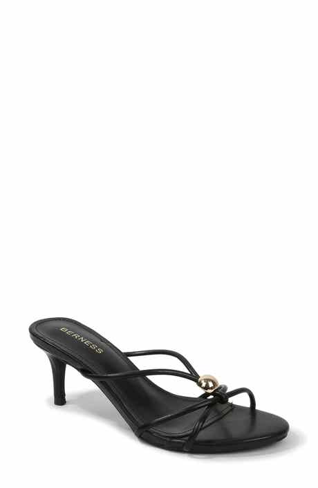 BERNESS <p>Fifi Strappy Heeled Thong Sandal (Women)</p>