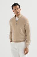Brunello Cucinelli Cashmere sweater with half zip