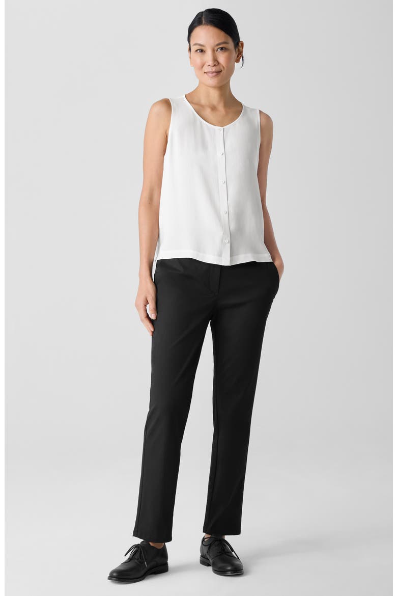Button Front Silk Vest, Alternate, color, IVORY
