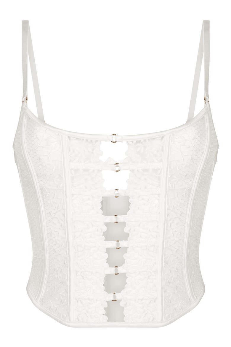 Kristina Up Underwire Bustier, Alternate, color, SNOW WHITE