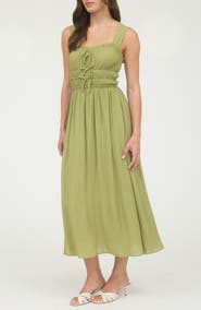 Blu Pepper Bow Embellished Fit & Flare Midi Dress