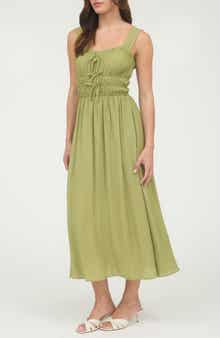 Blu Pepper Bow Embellished Fit & Flare Midi Dress