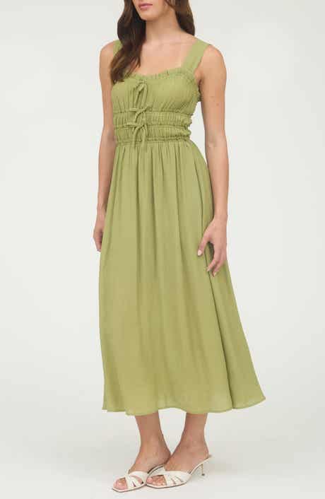 Blu Pepper Bow Embellished Fit & Flare Midi Dress