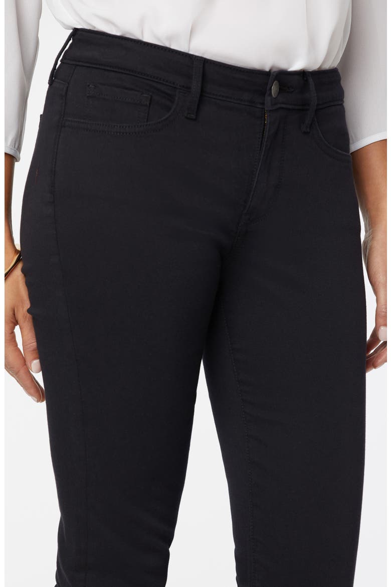 Sheri Rivet Side Slit Slim Ankle Jeans, Alternate, color, BLACK