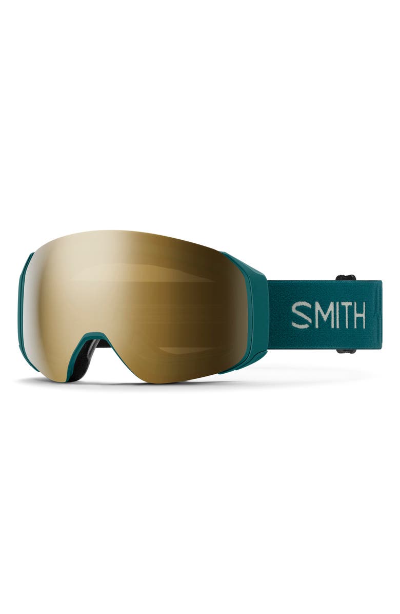 Smith 4D MAG<sup>™</sup> ChromaPop<sup>™</sup> Low Bridge Snow Goggles, Main, color, Malachite/ Chromapop Sun Black