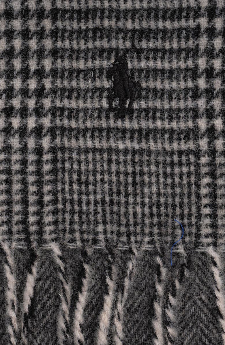Polo Ralph Lauren Reversible Menswear Scarf, Alternate, color, Black/Cream Check