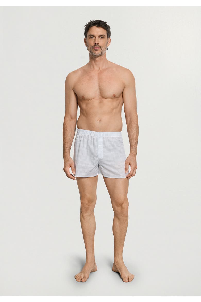 Fancy Woven Cotton Boxer, Alternate, color, Squared Sky