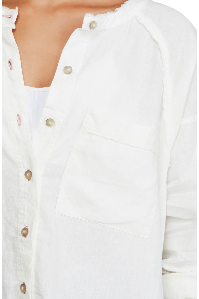 Keep it Simple Button Blouse, Alternate, color, WHITE