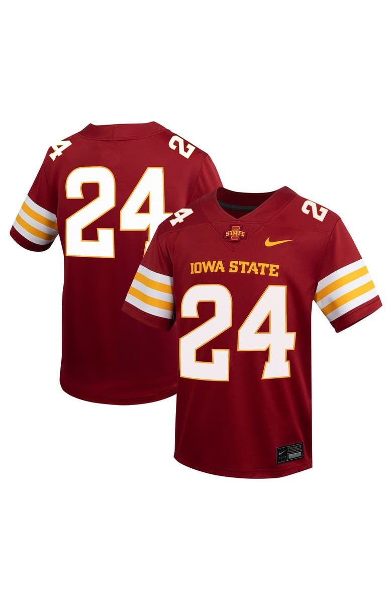 Nike Youth Nike #24 Cardinal Iowa State Cyclones Untouchable Football Jersey, Main, color, 