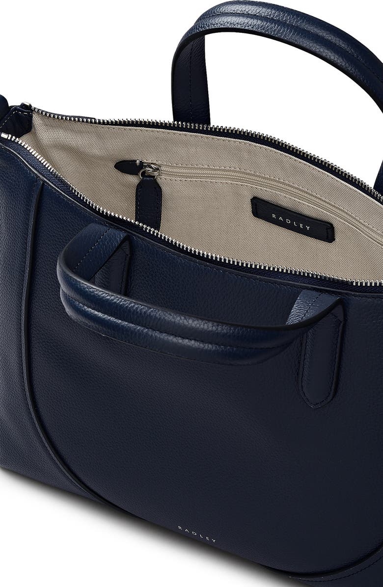 Radley Wood Park Pebbled Leather Satchel, Alternate, color, Ink