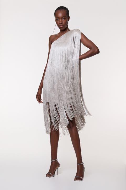 Petite Fringe Mini Dress