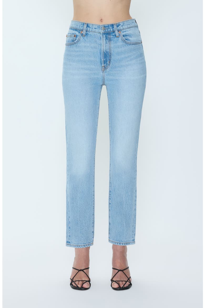 Bri High Waist Ankle Straight Leg Jeans, Main, color, DAY OFF