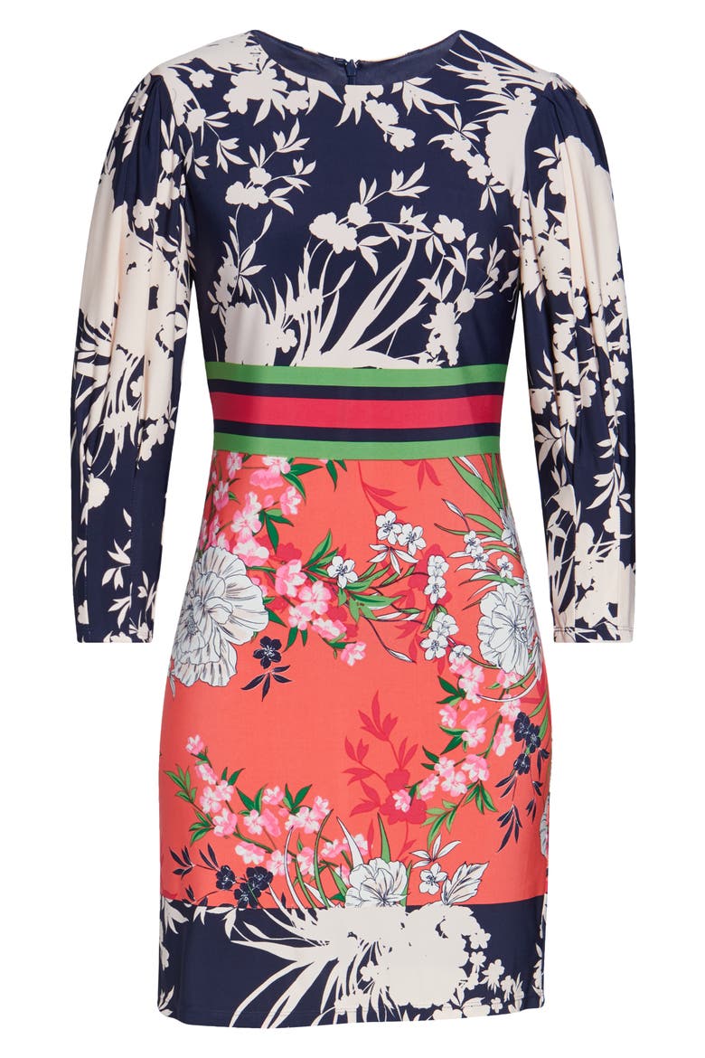 Mixed Floral Shift Dress, Alternate, color, PINK MULTI
