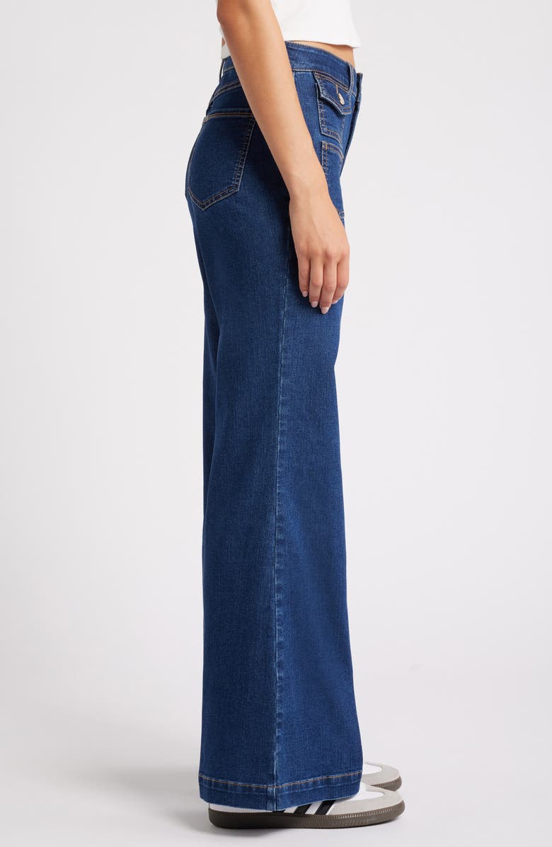 1822 Denim Belle Patch Pocket Flare Jeans, Alternate, color, 