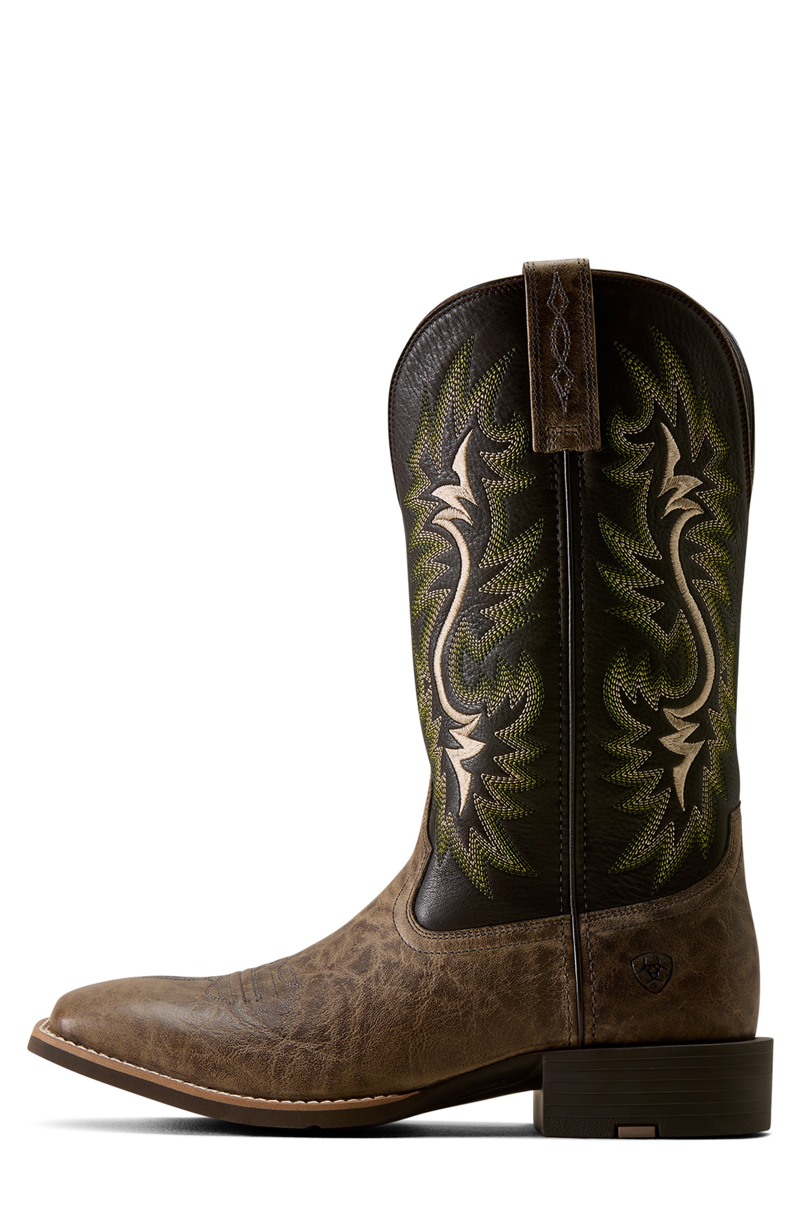 Sport Colter Wide Square Toe Western Boot, Alternate, color, DRIED SAGE ELEPHANT PRINT