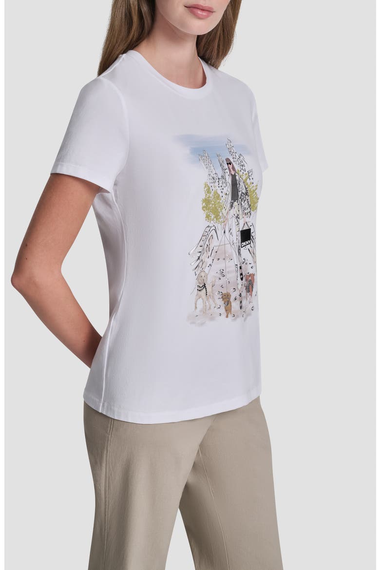 Crystal Embellished Central Park Conversational Graphic T-Shirt, Alternate, color, WHITE
