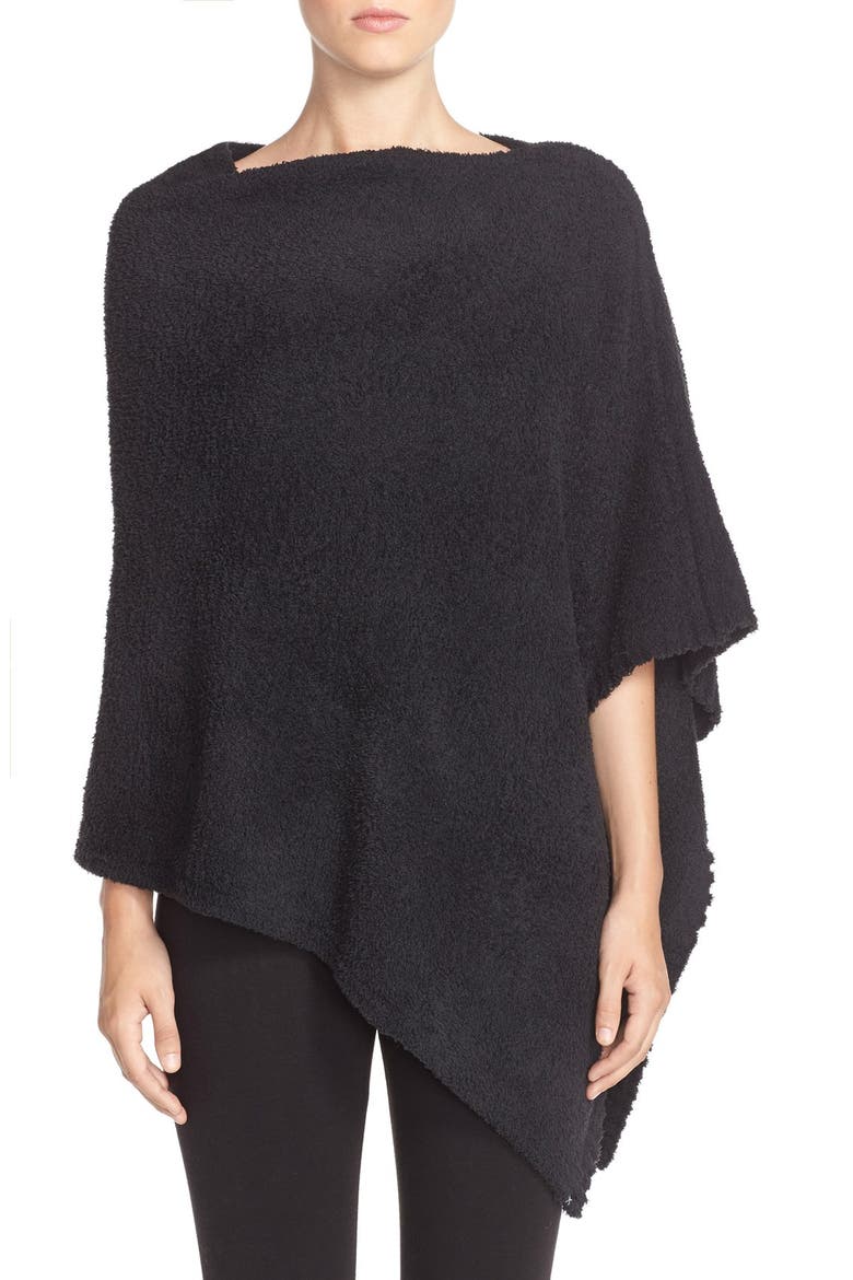 Boatneck CozyChic® Poncho, Main, color, BLACK
