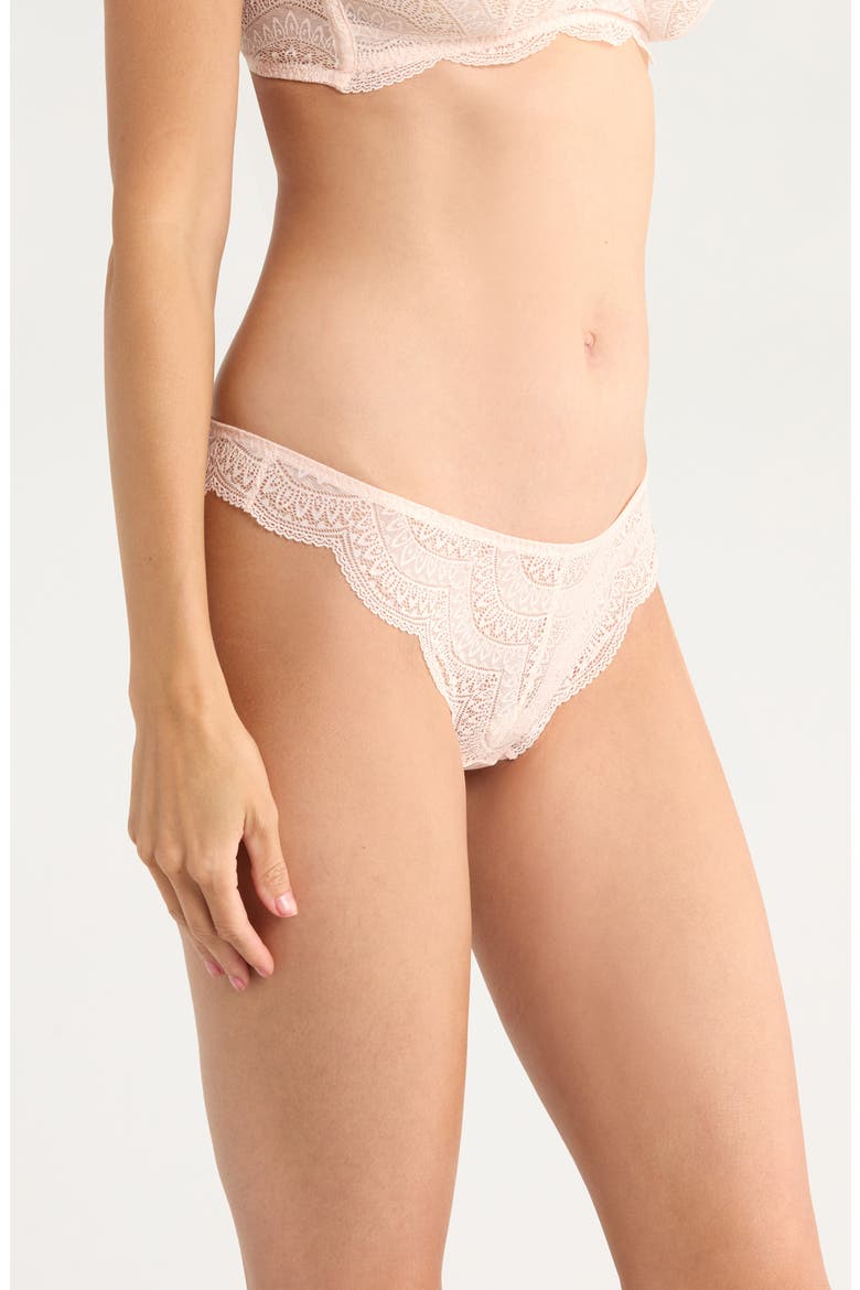 Karma Lace Tanga, Alternate, color, PETAL POWDER