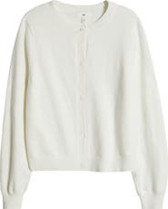 BP. Crewneck Cotton Blend Cardigan