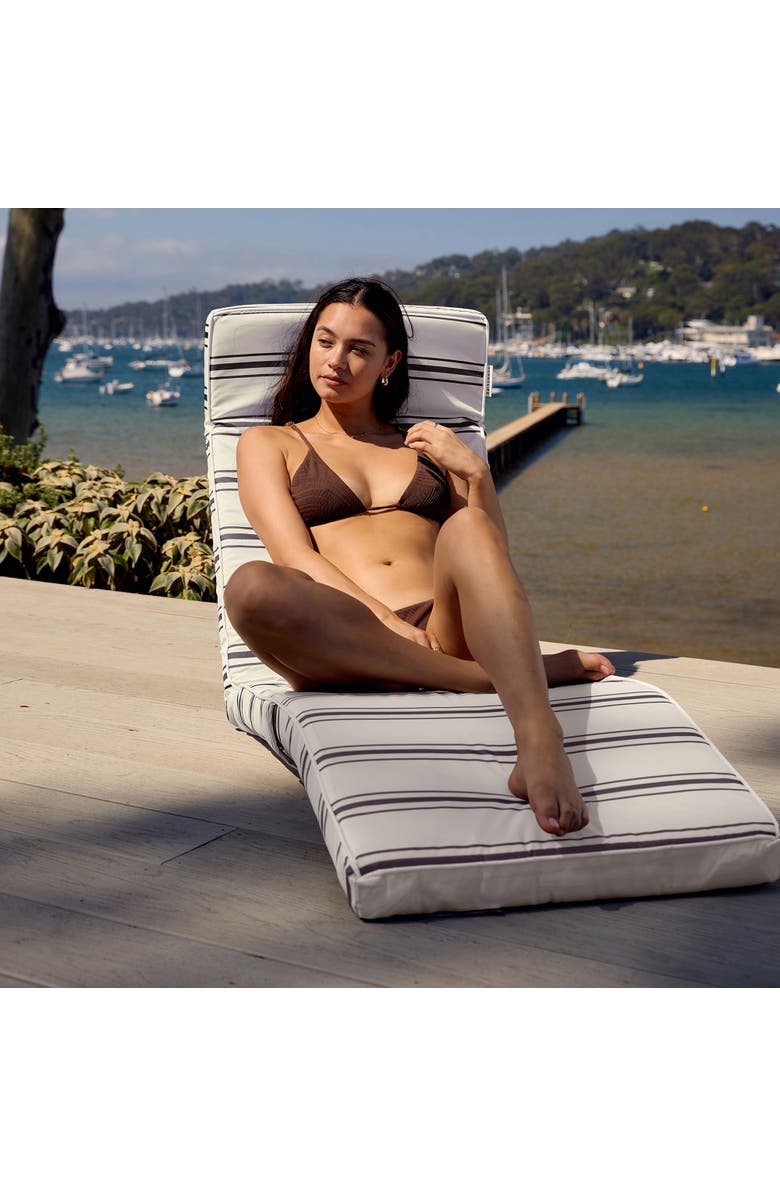 Sunnylife The Lounger Chair Charcoal Stripe, Adjustable Seat, Waterresistant, Alternate, color, 