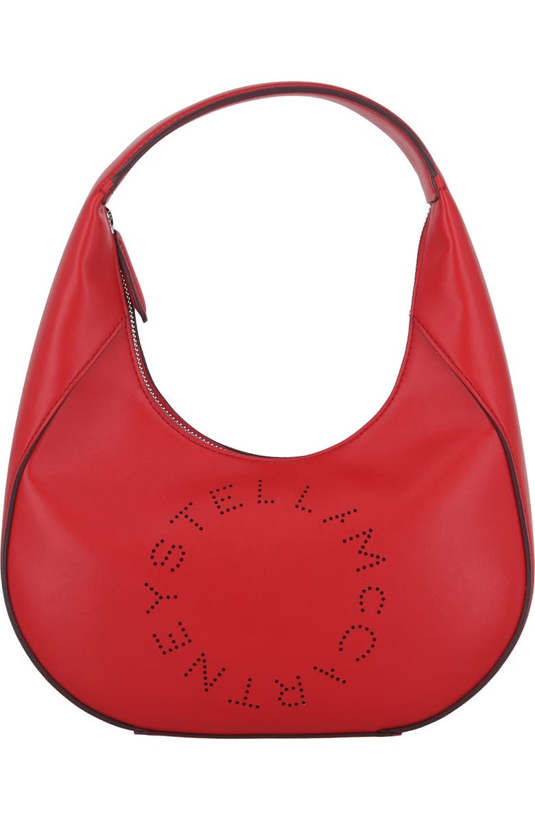 Stella McCartney Logo Vegan Leather Shoulder Bag, Main, color,