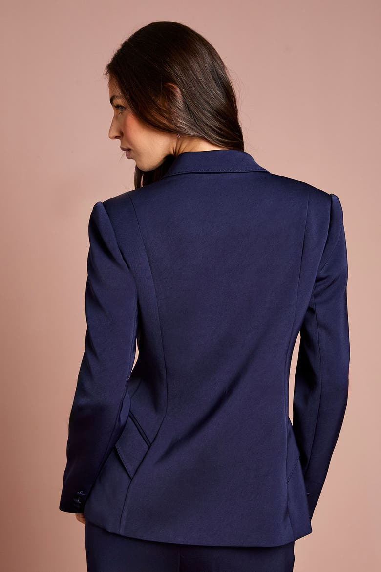 Double Breasted Blazer, Alternate, color, Navy