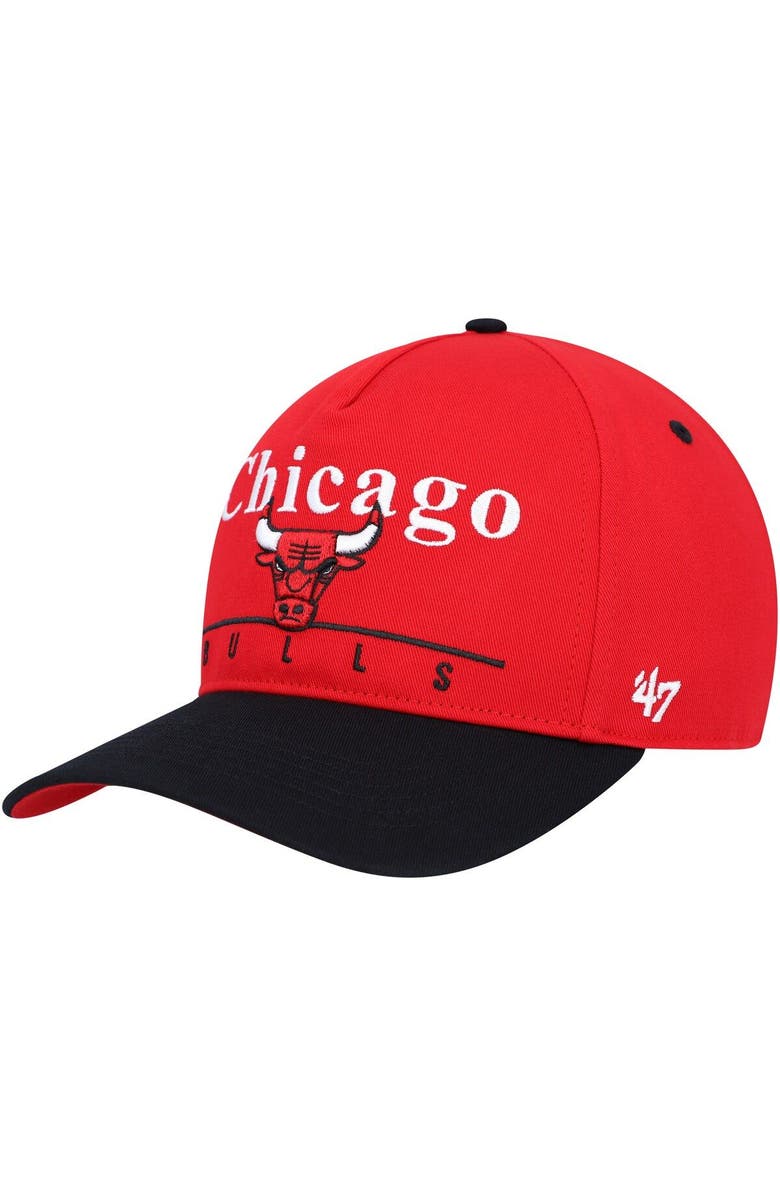 '47 Men's '47 Red/Black Chicago Bulls Super Hitch Adjustable Hat, Main, color, 
