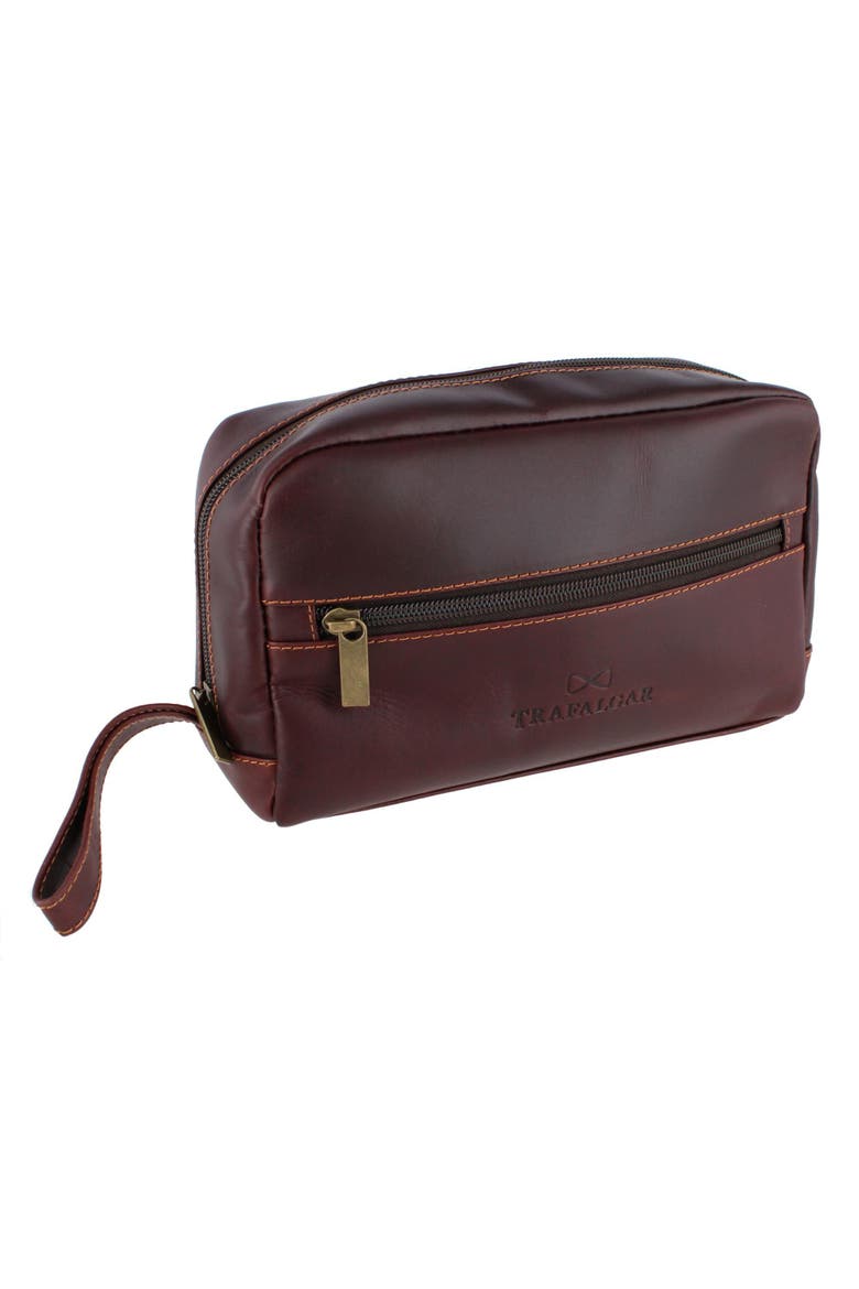 Henson Genuine Leather Travel & Personal Item Bag, Alternate, color, Brown