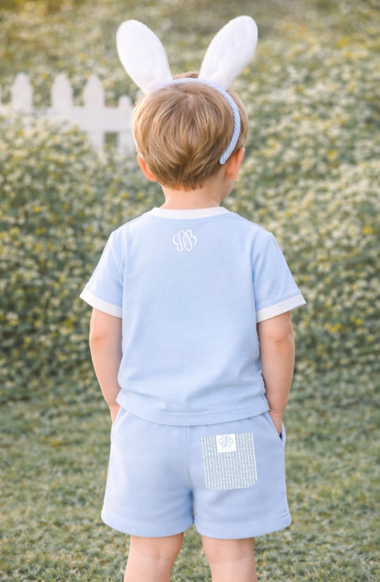 Bits & Bows Cottontail Bunny T-Shirt, Alternate, color, Blue