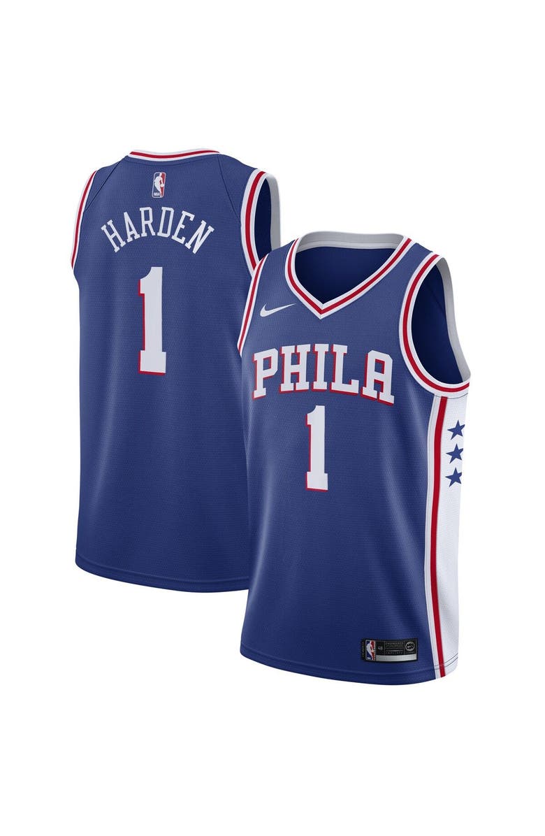 Nike Men's Nike James Harden Royal Philadelphia 76ers Swingman Jersey - Icon Edition, Main, color, 