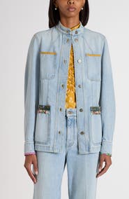 Valentino Garavani Contrast Border Denim Jacket