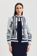Ming Wang Heritage Abstract Two-Tone Knit Jacket