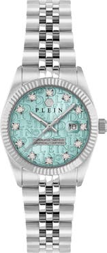 PHILIPP PLEIN Date Superlative Crystal Bracelet Watch, 38mm