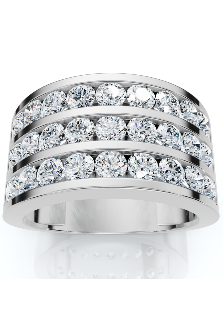 Men's 2.70Ct Diamond Anniversary Wedding Ring Gold Lab Grown, Main, color, 10k White Gold