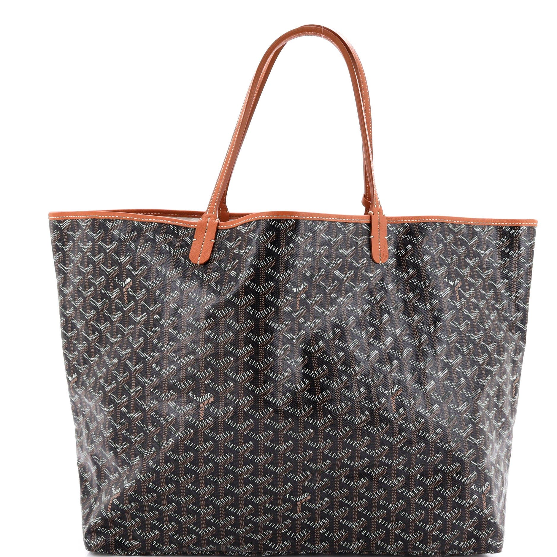 Pre-Owned Goyard Saint Louis Tote Coated Canvas GM, Main, color, Black