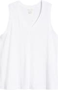 Caslon® Cotton Blend Slub Swing Tank