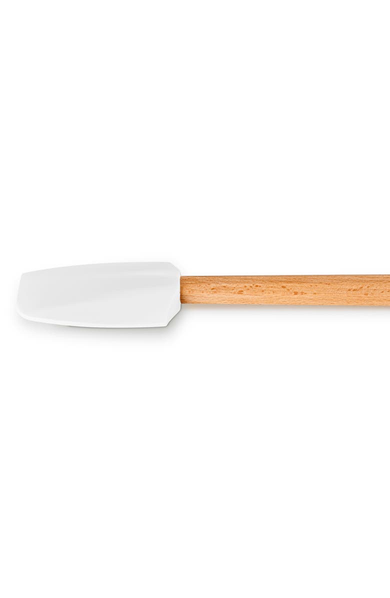 Le Creuset Signature Small Silicone & Wood Spatula, Alternate, color, White