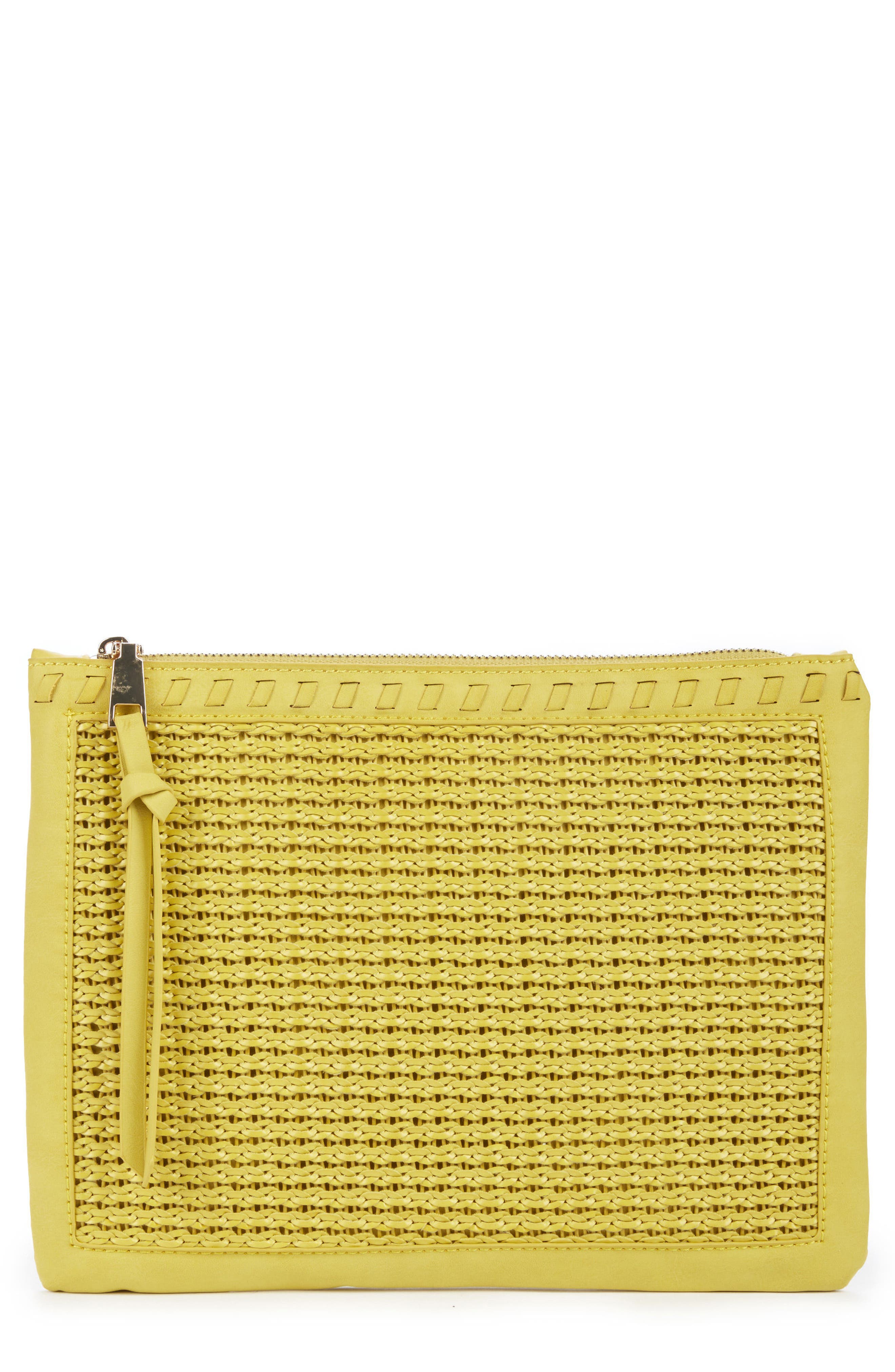 Market Wristlet Clutch, Main, color, CHARTREUSE