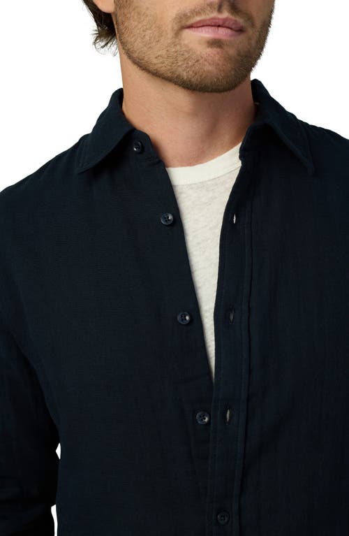 Joe's Cedric Cotton Gauze Button-up Shirt In True Navy