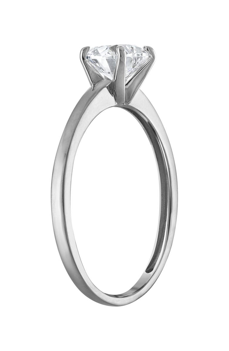 FZN 10k Gold Heart Lab Grown Diamond Ring, Alternate, color, White