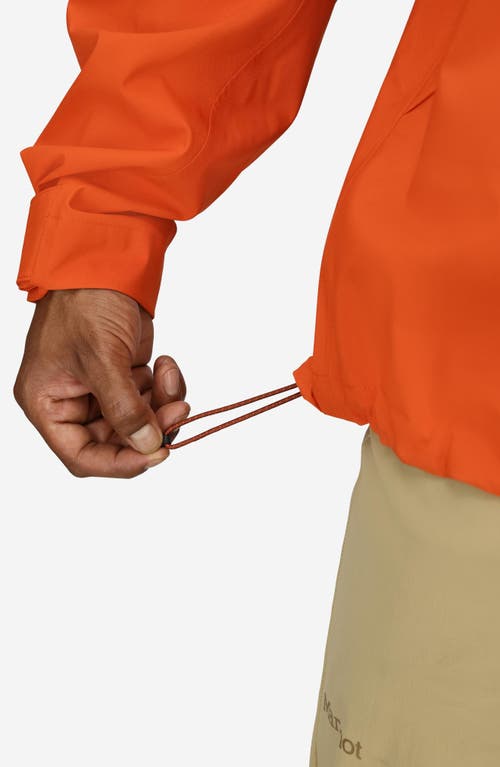 Marmot Precip® Eco Pro Waterproof Hooded Jacket In Red Sun