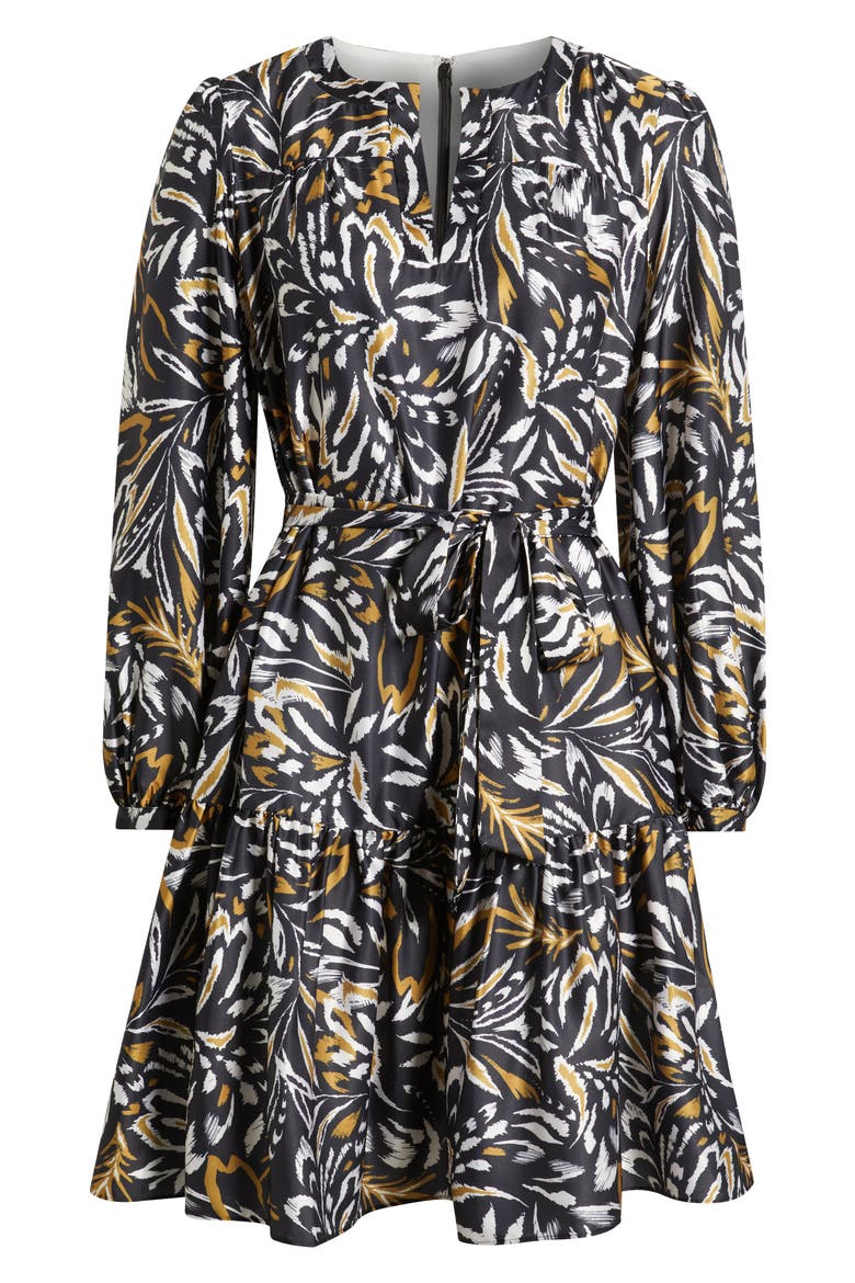Floral Long Sleeve Dress, Alternate, color, BLACK MULTI